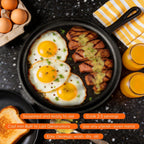 6 Piece Pre-Seasoned Cast Iron Cookware Set – Incl. 5QT Dutch Oven with Lid, 8'' and 10.25'' Cast Iron Skillets, 10.5'' Round Griddle, and a Square Grill Pan for Kitchen, Stovetop, & Camping