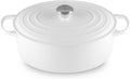 Le Creuset Enameled Cast Iron Signature Oval Dutch Oven, 8 qt., White