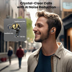 TOZO NC20 Active Noise Cancelling Wireless Earbuds, LDAC Hi-Res Sound Bluetooth Headphones, 6 Mics AI Call Ear Buds 80H Playtime, Dual Pairing, 32 EQ via App, IPX8 Waterproof, Wireless Charging Case