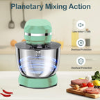 Electric Stand Mixer with 6.5 Quart Bowl, 660W Household Food Mixer 10+p Speeds, Kitchen Tilt-Head Bread Dough and Cake Mixers with Dough Hook, Whisk, Beater, Splash Guard and Egg Separator