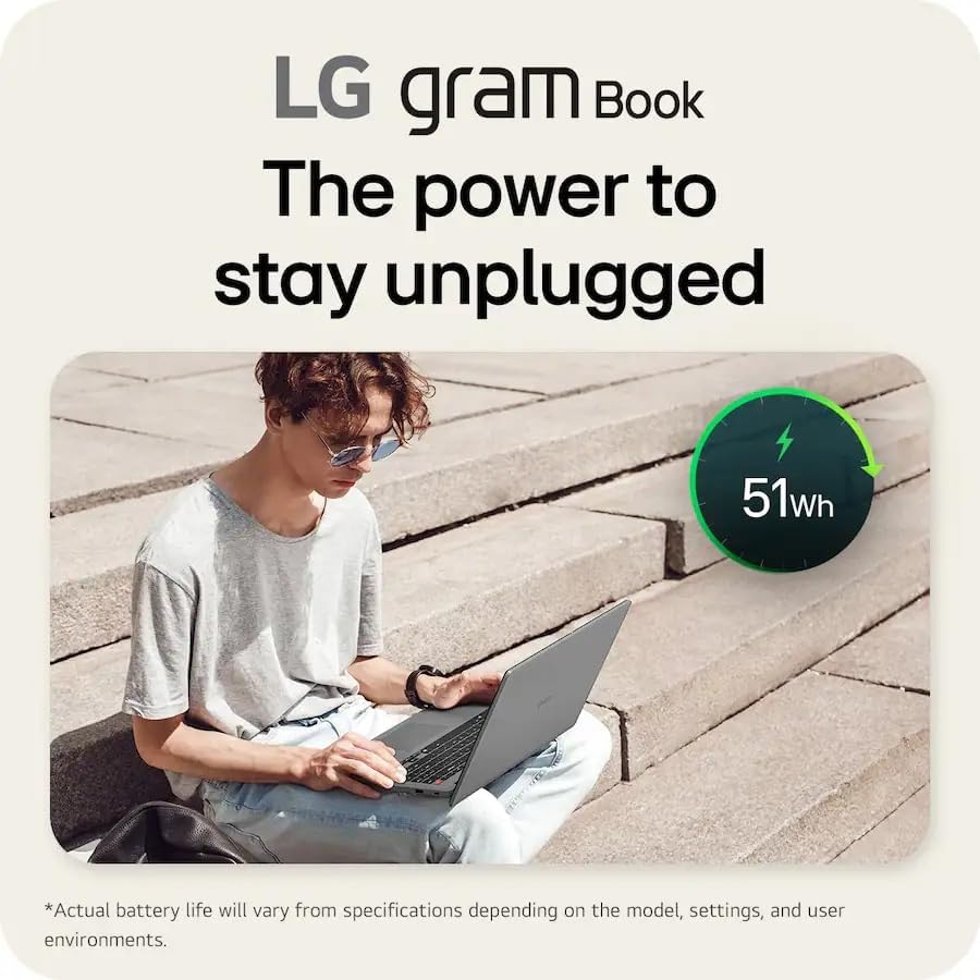 LG Gram Book 15 Thin Lightweight Bussiness Laptop Computer, AI Copilot in Windows 11 Pro, Wi-Fi 6, 32GB RAM 1TB SSD, FHD IPS Display, Intel i5-1334U(10 Cores up to 4.6 GHz), with with hub