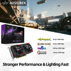 Kelinx AISURIX RX 580 Graphics Card, 2048SP, Real 8GB, GDDR5, 256 Bit, Pc Gaming Video Card, 2XDP, HDMI, PCI Express 3.0 with Freeze Fan Stop for Desktop Computer Gaming Gpu