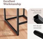 ALPHA HOME 24 Inch Bar Stools, Kitchen Counter Stools with Backs, Black Bar Stools Set of 4, PU Leather Barstools, Kitchen Stools with Back&Upholstered Footrest, Sturdy Chromed Metal Steel Frame