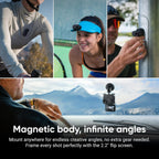Insta360 GO 3S - 128 GB Black 4K Tiny Portable Vlogging Camera  Hands-Free POVs  Mount Anywhere  Stabilization  140 Min Battery Life  10m Waterproof  Pet POV