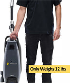 Prolux Phantom Pro Commercial Upright Vacuum Cleaner – HEPA Filtration, Bagged, High-Suction, Deep Cleaning, Lightweight with Onboard Tools only 12lbs Ideal for Business, Professional & Industrial Use