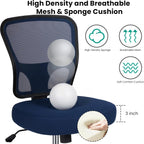 Armless Drafting Chair Tall Office Chair for Standing Desk - Adjustable Height Mesh Ergonomic Drafting Stool with Foot Ring & Wheels, Rolling Counter Height Computer Chair for Home Office