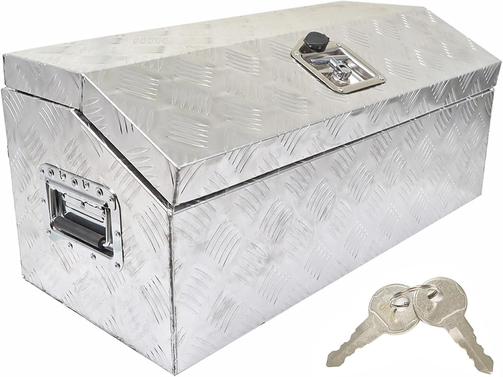 GXYWADY 30 Inch Trailer Tongue Tool Box Aluminum with Keys Replacement for ATV Storage Truck Pickup RV