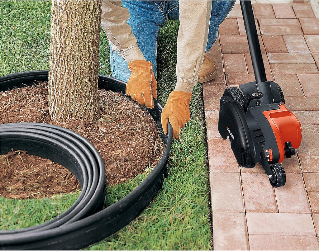 BLACK+DECKER Lawn Edger Trencher 2 in 1, 12 Amp 7.5 in. Electric Edger Lawn Tool for Landscaping and Trench Digger, 3 Height Settings, Corded (LE760FF)