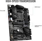 MSI B550-A PRO ProSeries Motherboard (AMD Ryzen 5000, AM4, DDR4, PCIe 4.0, SATA 6Gb/s, M.2, USB 3.2 Gen 2, HDMI/DP, ATX)
