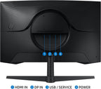 SAMSUNG 32" Odyssey G55C Series QHD 1000R Curved Gaming Monitor  1ms(MPRT)  HDR10  165Hz  AMD Radeon FreeSync  Eye Care  Glare Free  Sharp Resolution LS32CG550ENXZA