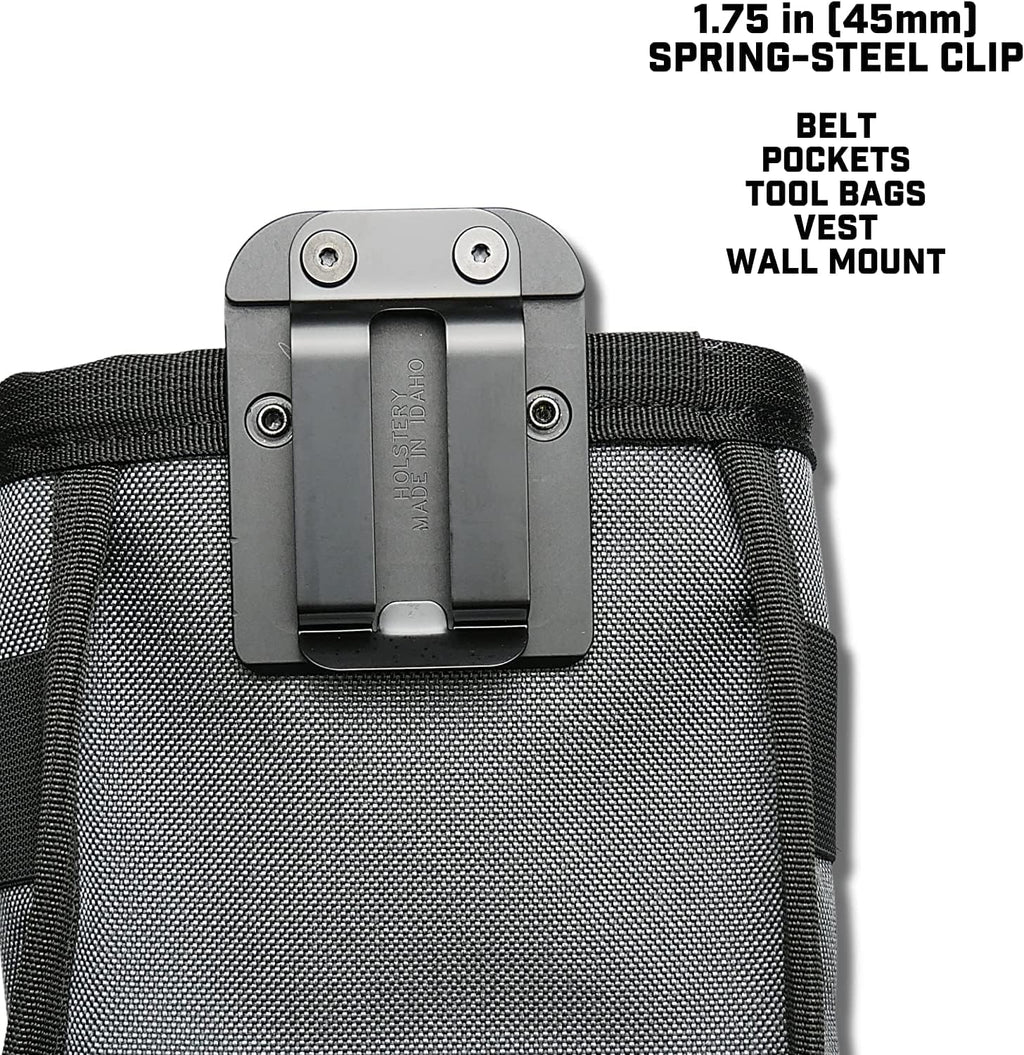 Joey Pouch PRO | Clip-On Tool Belt Bag for Tools, Screws, and Nails - Great for an Electrician, HVAC Tech, Plumber, Carpenter, Contractor, Handy Man, and Any Tradesperson - Metal Clip