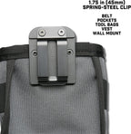 Joey Pouch PRO | Clip-On Tool Belt Bag for Tools, Screws, and Nails - Great for an Electrician, HVAC Tech, Plumber, Carpenter, Contractor, Handy Man, and Any Tradesperson - Metal Clip