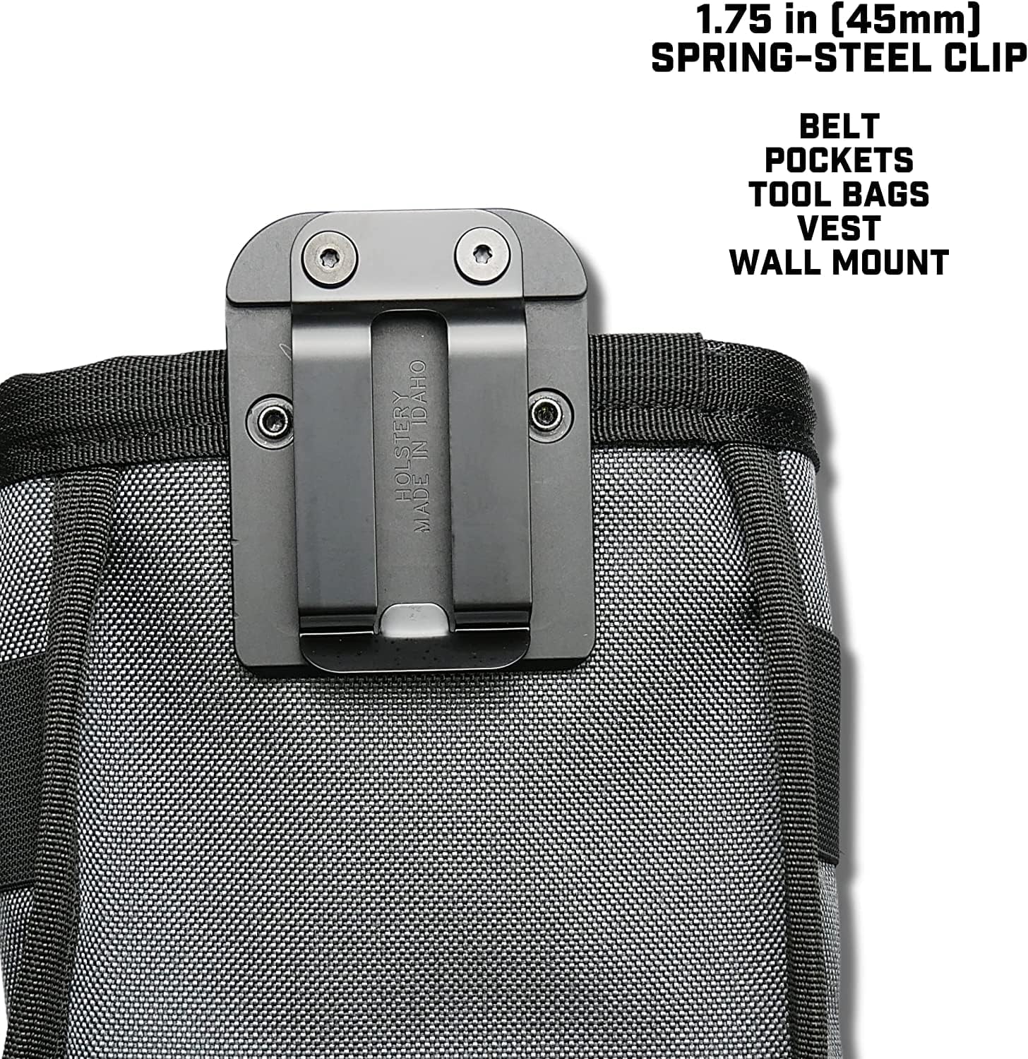 Joey Pouch PRO | Clip-On Tool Belt Bag for Tools, Screws, and Nails - Great for an Electrician, HVAC Tech, Plumber, Carpenter, Contractor, Handy Man, and Any Tradesperson - Metal Clip