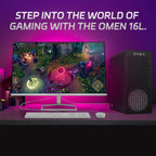 HP OMEN 16L Gaming Desktop  AMD Ryzen 7 8700F (Beats Intel i7-14700F)  NVIDIA RTX 5060  32GB DDR5 RAM  1TB SSD  W11P  Music Production Workstation  Bundle with Thunderobot KG3089R Gaming KB