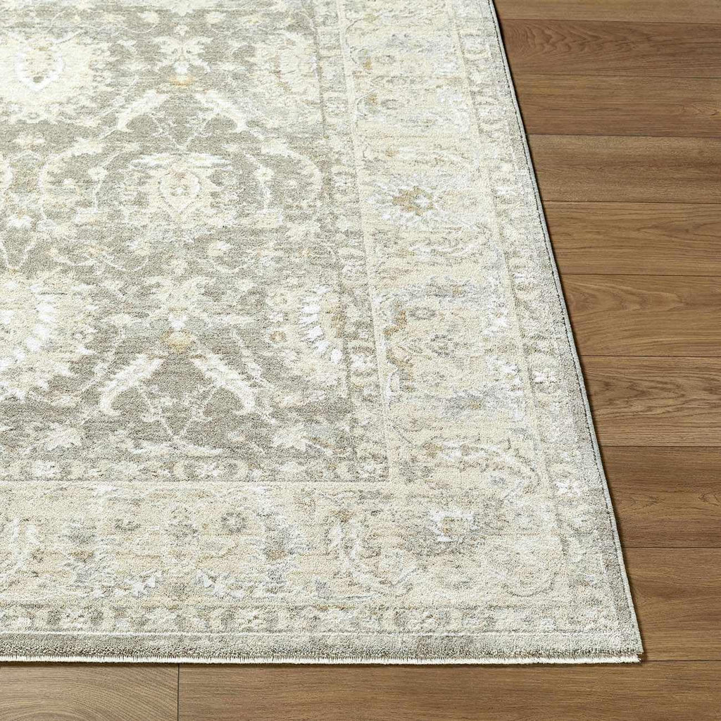 Hauteloom Bellington Living Room, Bedroom Area Rug - Neutral Traditional Bohemian Bordered - Gray, Cream, Beige, Brown - 7'10" x 10'2"