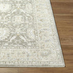 Hauteloom Bellington Living Room, Bedroom Area Rug - Neutral Traditional Bohemian Bordered - Gray, Cream, Beige, Brown - 7'10" x 10'2"