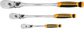 GEARWRENCH 3 Pc. 1/4", 3/8" & 1/2" Drive 90 Tooth Dual Material Locking Flex Head Ratchet Set - 81298T, Multi, One Size