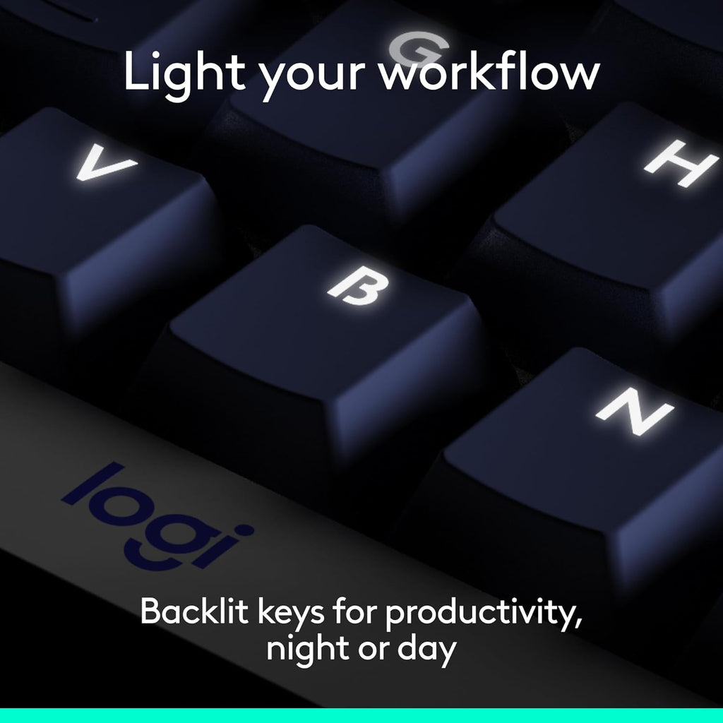 Logitech Alto Keys K98M Wireless Mechanical Keyboard, Customizable Keyboard with Vibration Absorbing Gasket, Backlit Keys, Bluetooth, USB-C Charging, for PC, Mac, Laptops - Graphite