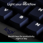 Logitech Alto Keys K98M Wireless Mechanical Keyboard, Customizable Keyboard with Vibration Absorbing Gasket, Backlit Keys, Bluetooth, USB-C Charging, for PC, Mac, Laptops - Graphite
