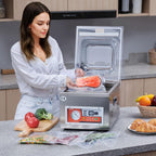 VEVOR Chamber Vacuum Sealer, 260W Sealing Power, Vacuum Packing Machine for Wet Foods, Meats, Marinades and More, Compact Size with 10.2 in Sealing Length, Applied in Home Kitchen and Commercial Use