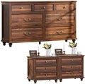 Farmhouse Dresser and Nightstand Set - 3 Piece, 54" Wide Dresser and 24" Nightstands for Bedroom, Living Room, Hallway